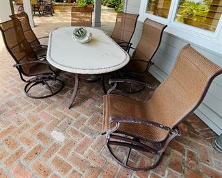 68______$375 
Winston dining set oval table 7'x42" with 6 chairs 