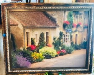 78B______$300 
Bistrot de L'Allier image on canvas • 45x57 