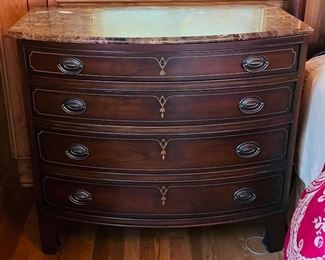 83______$800 
Pair of Drexel Heritage chests mat marble top • 33Hx37Wx21D