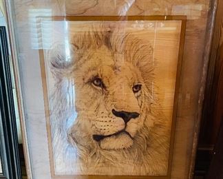 78D______$90 
Lion glass reverse Original • 32x25 D Carry