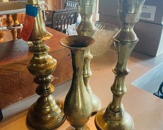 $50
Brass Candles and vase set 4pcs