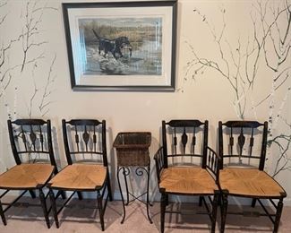 (4) hitchcock chairs