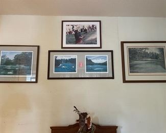 Golf art. Some signed