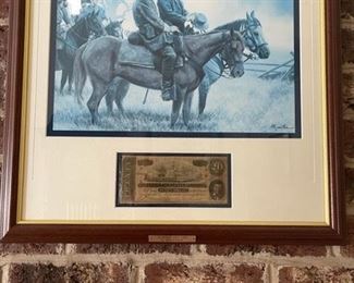 Mort Kunstler (Jackson and Lee) confederate currency