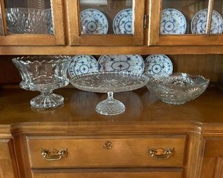 Not too much glass in this sale - but what is here is beautiful Fostoria and some larger crystal bowls.