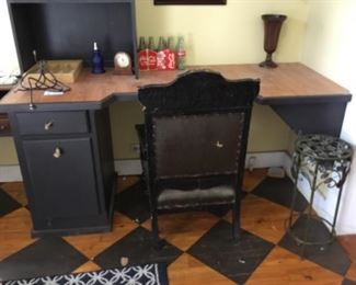 Vintage chair - desk is built in & Not for sale