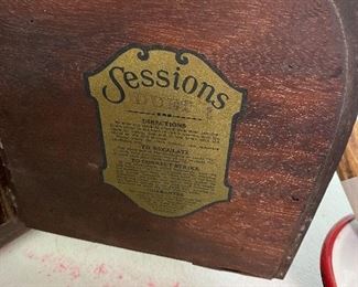 Plaque on inside of Mantle clock