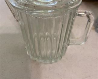 Vintage glass syrup dispenser