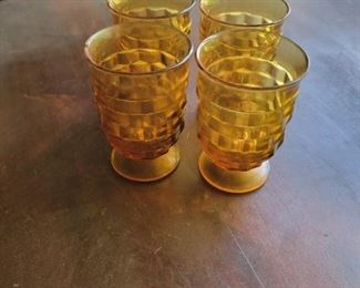 Set of 4 Whitehall small glasses. $20