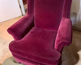 Two red club chairs $175