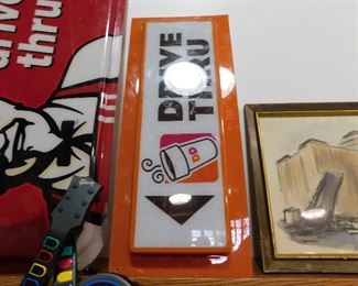 Dunkin Donuts Drive thru sign