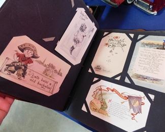 Antique postcard album