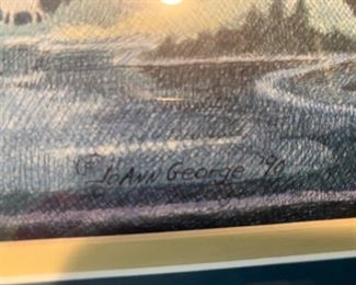 Artist Joann George signature, 1990