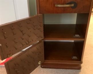 Inside of sewing cabinet