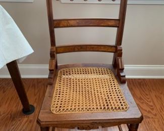 Cane bottom chair (one of two)