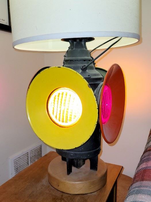 Vintage Railroad switch lantern made into a lamp