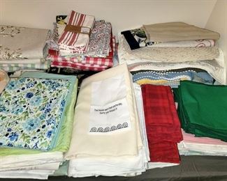 Lots of table linens!