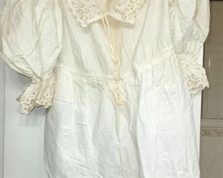 Antique linen and lace top