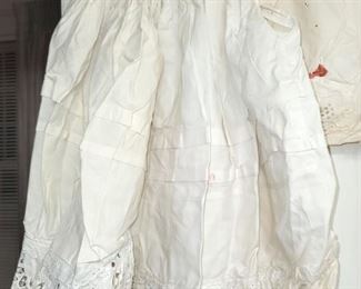 Antique linen and lace skirt