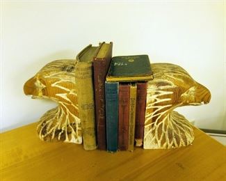 Wood eagle bookends