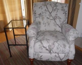 2 Matching reclining chairs and end tables