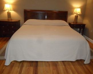 King size bed frame with Sleep Number Mattress.