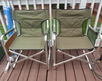 Pair of folding camping chairs.