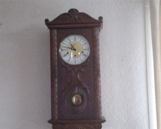 Antique Grandfather wall clock urgos 31x11