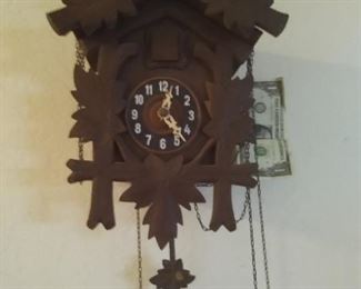 Black Forest wooden clock 13x9x4.5
