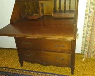 Cherrywood drop front desk made by monitor furniture company 35x46x 19