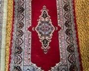 Red and navy blue rug 64x37