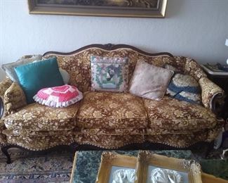 Vintage sofa and chair sofa is 70" long