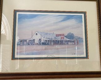 Anne Whitt "Days Gone By Hwy 311 Archdale N.C." Signed and Numbered Print