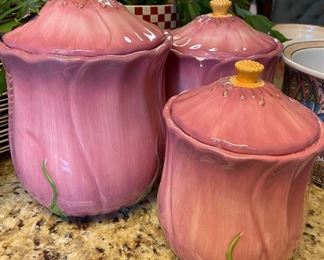 Franciscan Canister Set (One Has Chip)