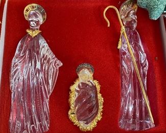 Gorham Crystal Nativity Set