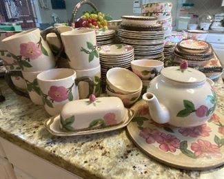 Numerous Pieces of Franciscan Desert Rose Dinnerware (Most Has Been Used)