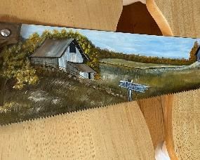 Painted Hand Saw
