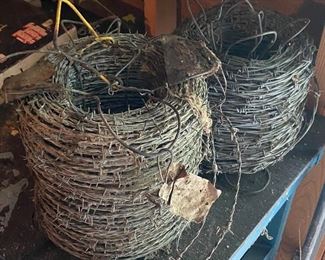 Rolls of Barb Wire