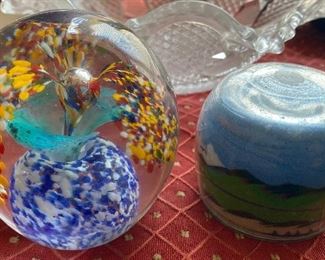 Glass and Sand Art Paperweights