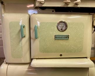 Antique Barstow model No. 2-83 wood and coal cook stove (with gas conversion)