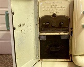 Antique Barstow model No. 2-83 wood and coal cook stove (with gas conversion)