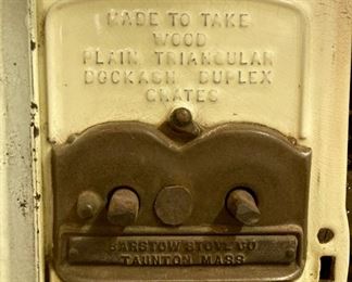 Antique Barstow model No. 2-83 wood and coal cook stove (with gas conversion)