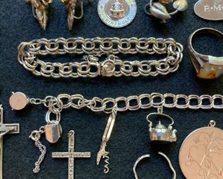 Assorted .925 Sterling Silver vintage jewelry including necklaces, bracelets, rings and earrings