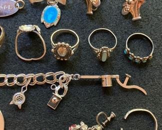 Assorted .925 Sterling Silver vintage jewelry including necklaces, bracelets, rings and earrings