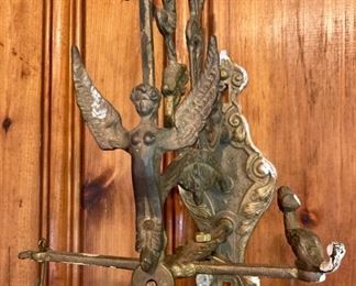 Vintage Catholic monastery brass bell with hanger