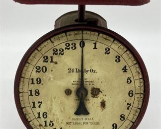 Antique Hanson Bros. 24 lb family scale