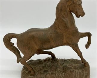 Cast bronze horse statuette