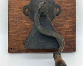 Antique L&S wall coffee grinder