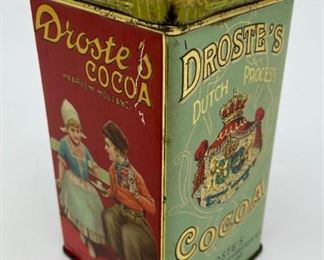 Vintage Holland Droste's Cocoa metal cannister 