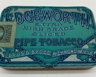 Vintage Larus & Bro. Co. (VA) Edgeworth pipe tobacco metal box